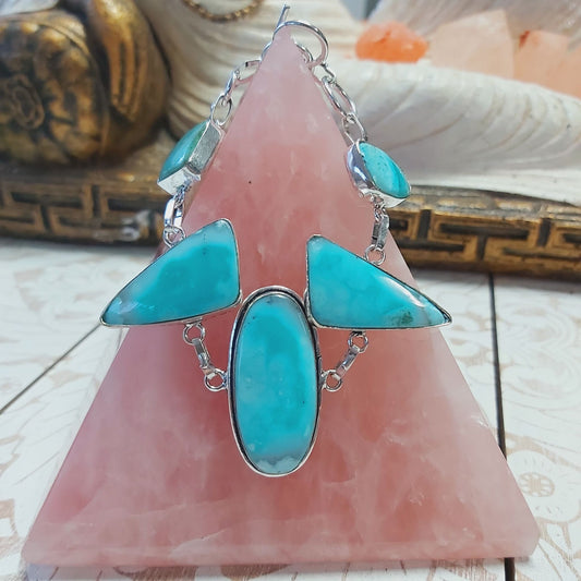 Dendritic Opal Gemstone Bracelet 19 cm (E2492)