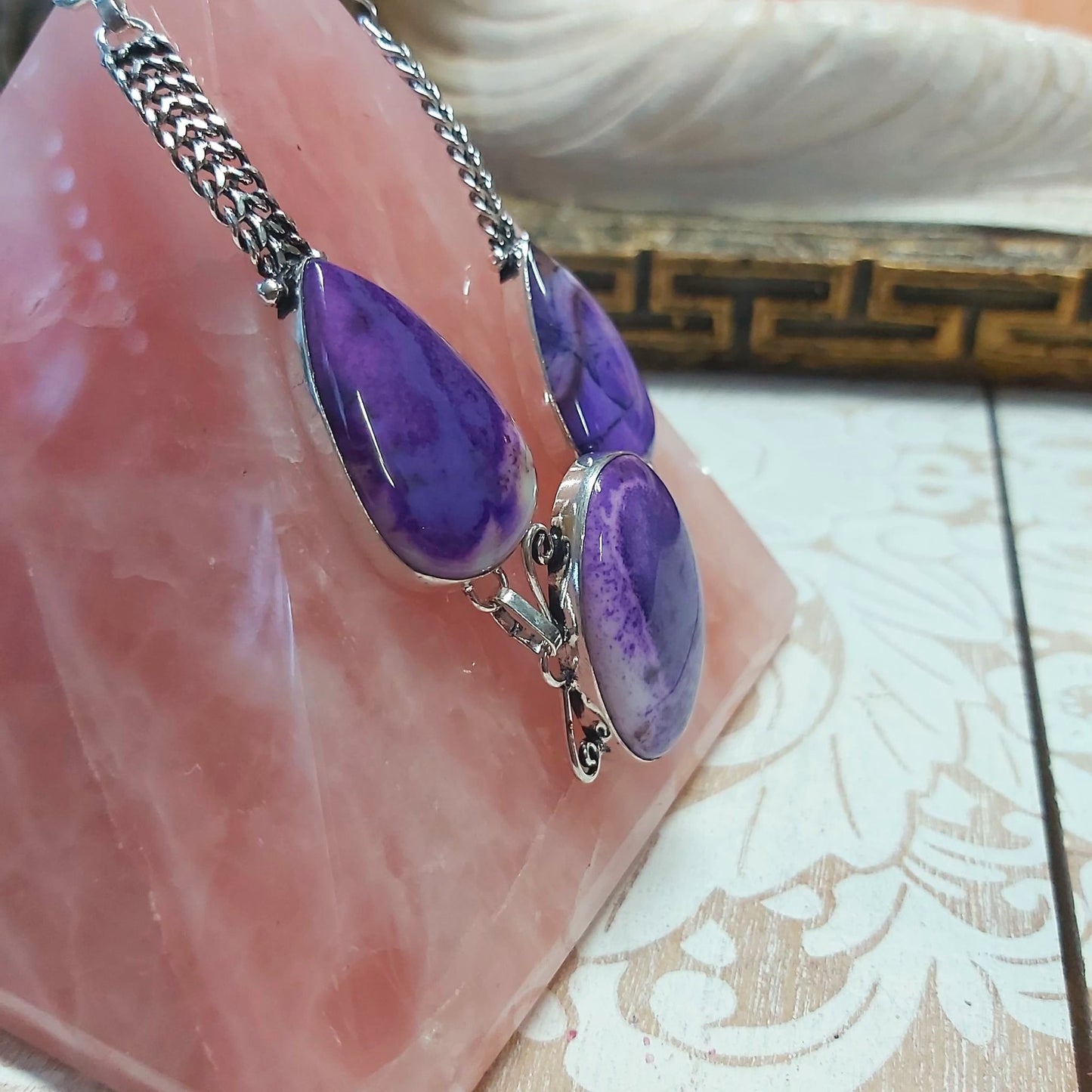 Dendritic Opal Gemstone Bracelet 20 cm (E2498)