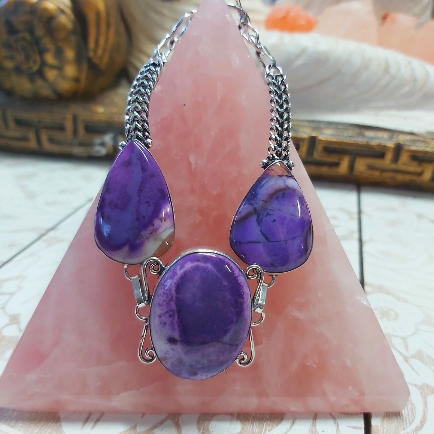 Dendritic Opal Gemstone Bracelet 20 cm (E2498)