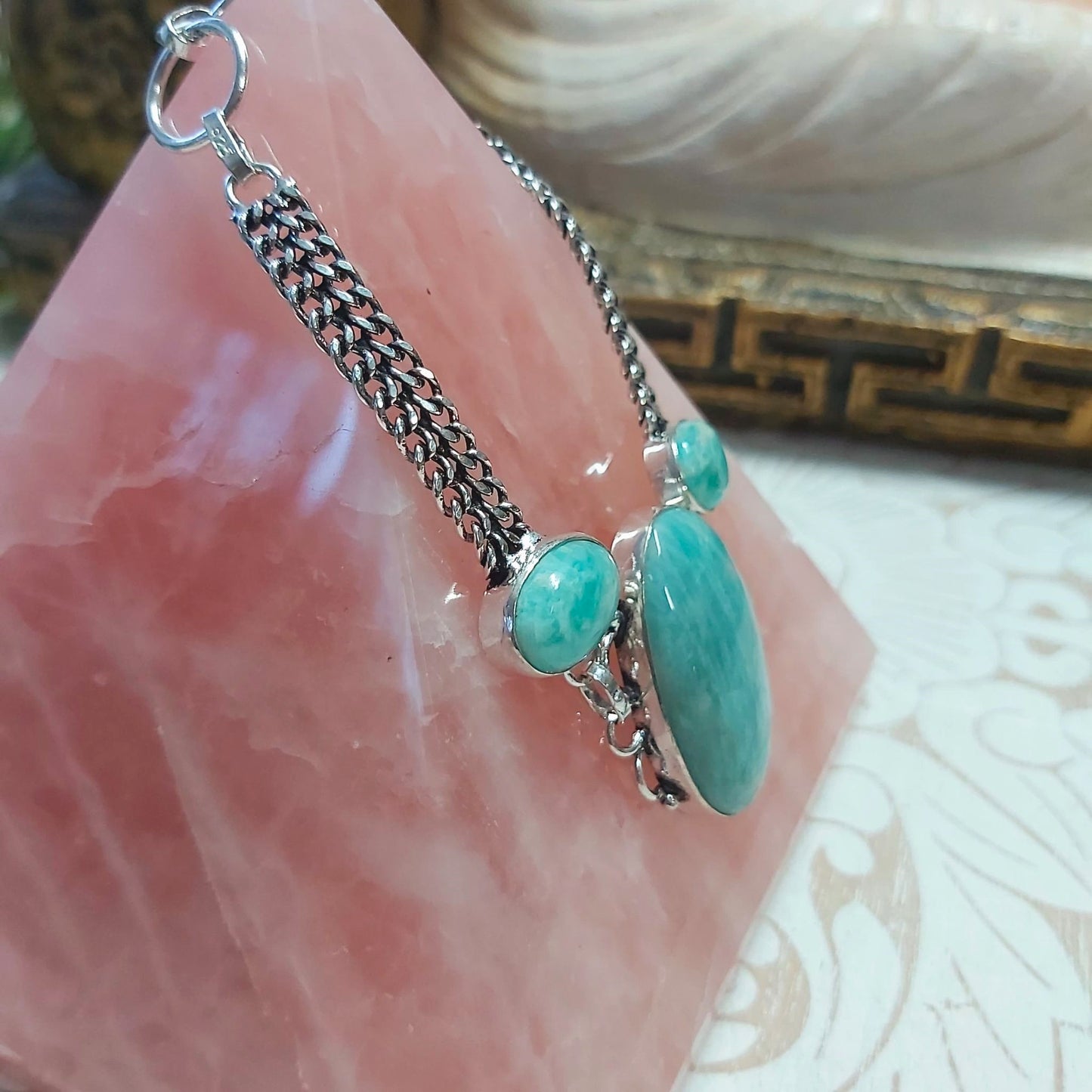 Amazonite Gemstone Bracelet 19 cm (E2500)