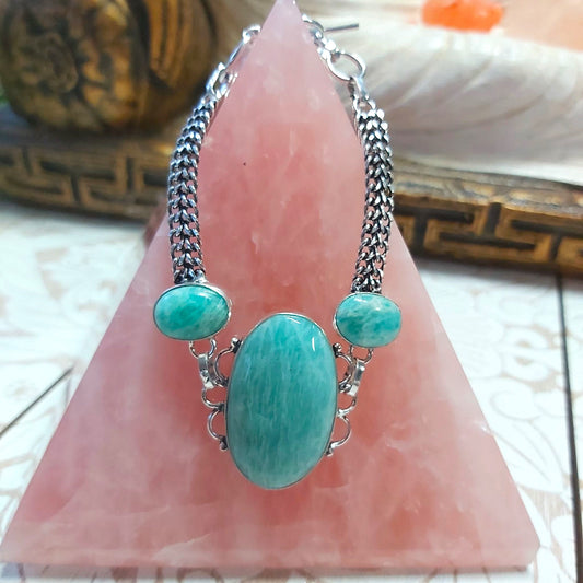 Amazonite Gemstone Bracelet 19 cm (E2500)