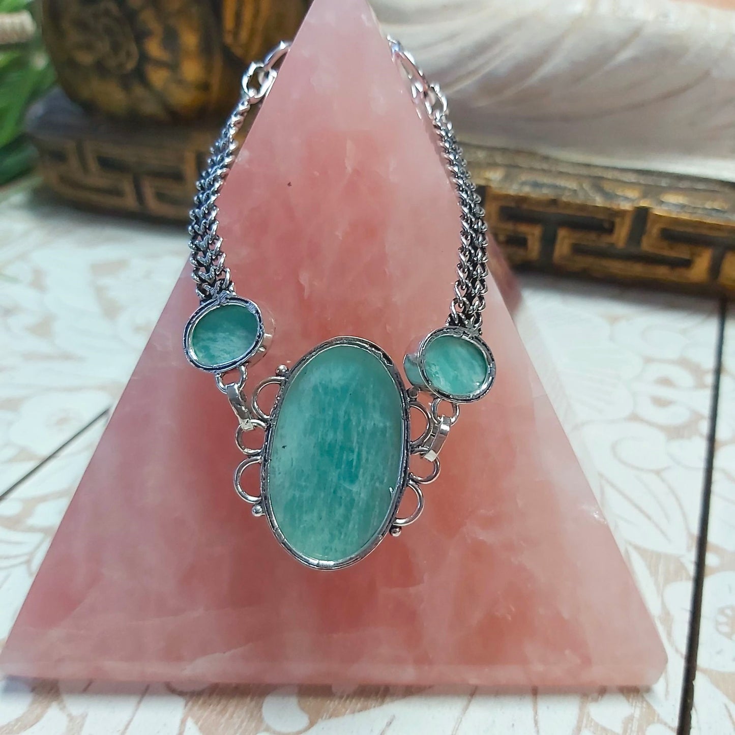 Amazonite Gemstone Bracelet 19 cm (E2500)