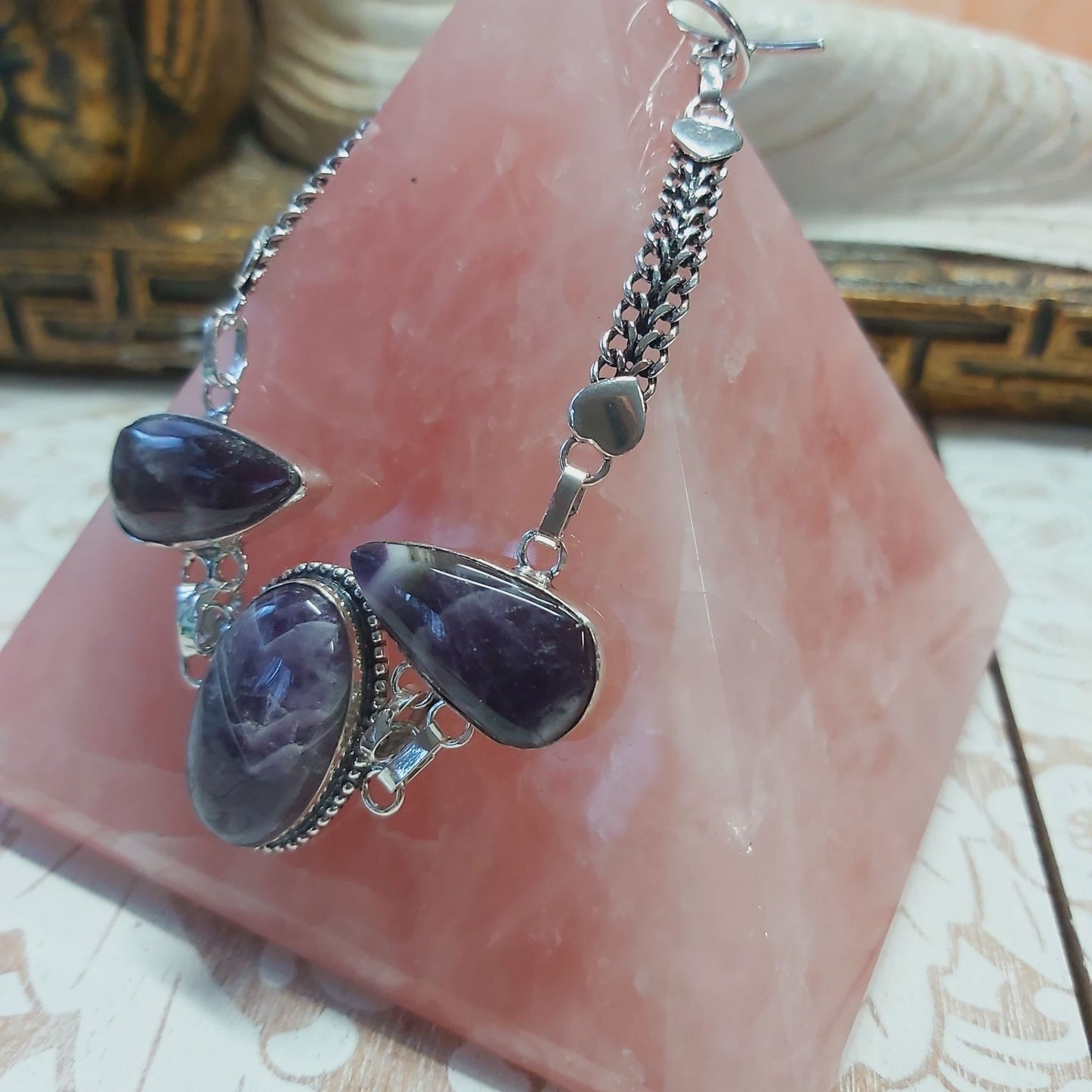 Amethyst Gemstone Bracelet 21 cm (E2501)