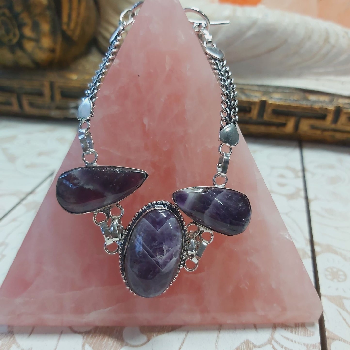 Amethyst Gemstone Bracelet 21 cm (E2501)