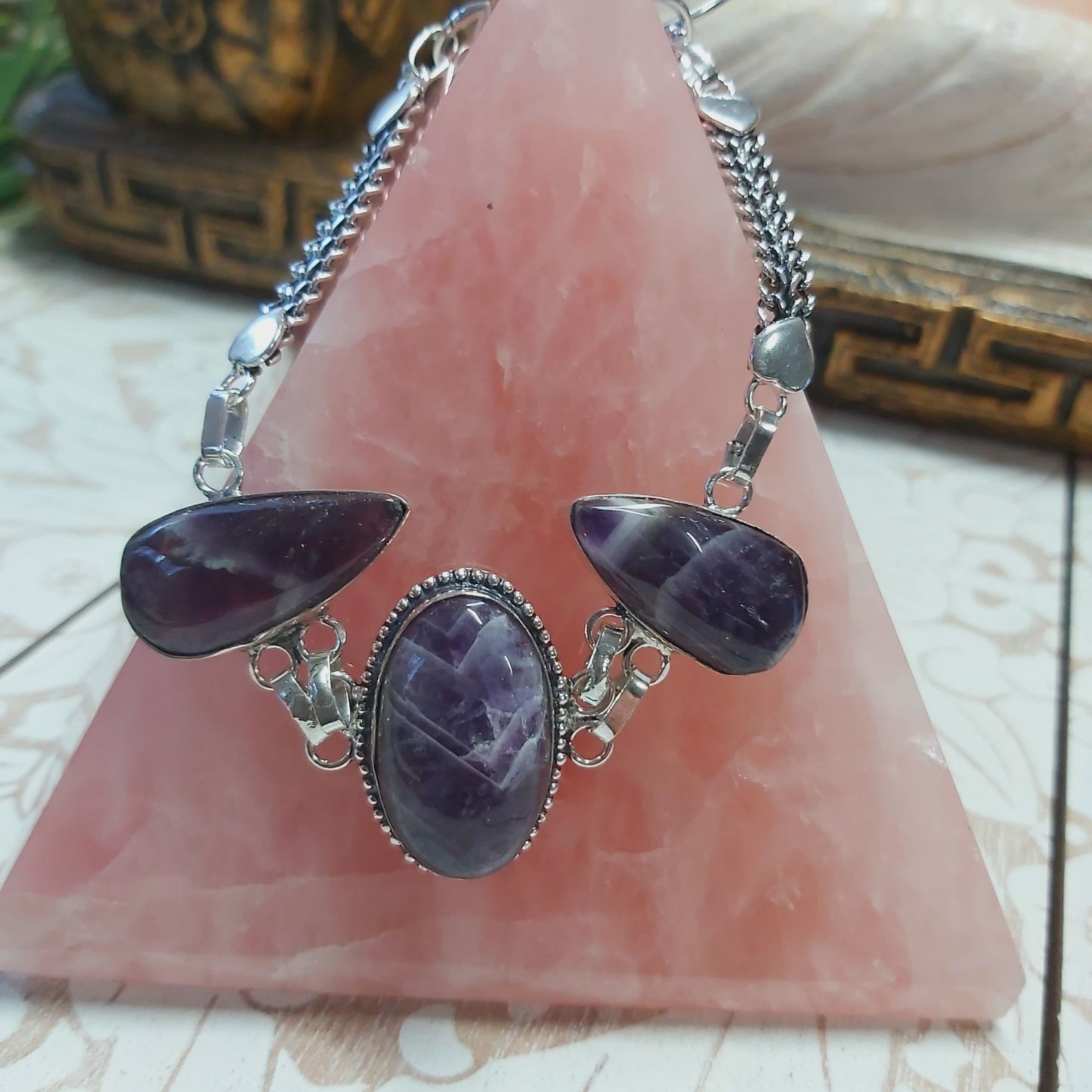 Amethyst Gemstone Bracelet 21 cm (E2501)