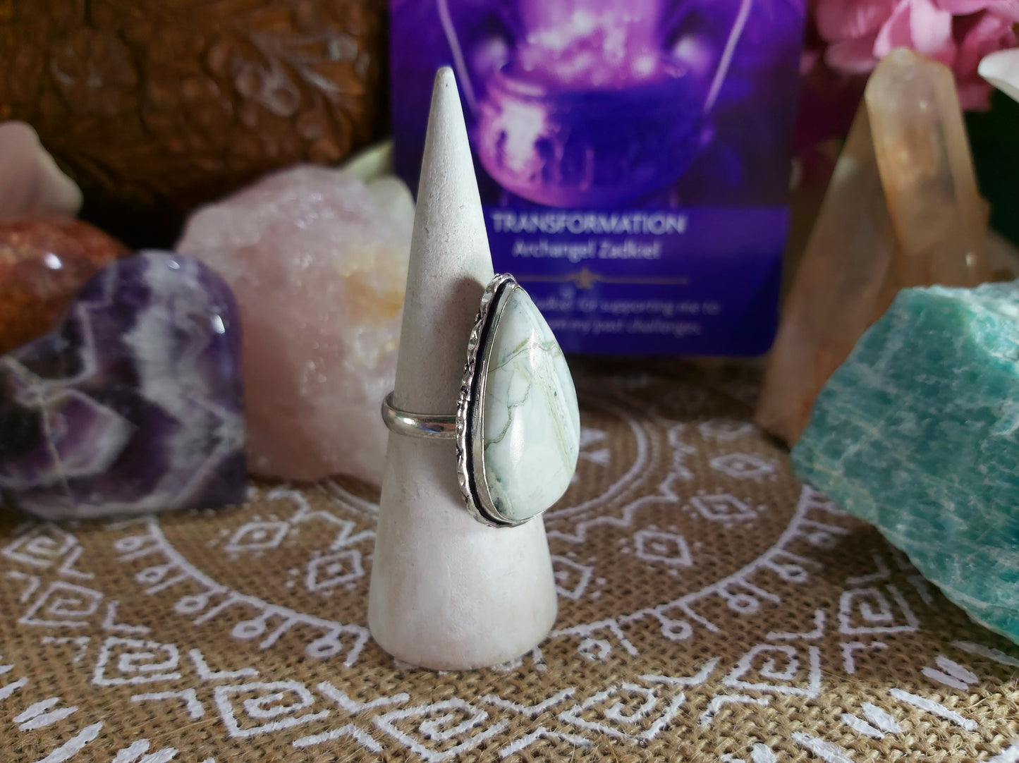 Agate Well Being & Balance Ring Size US 9 (E359)