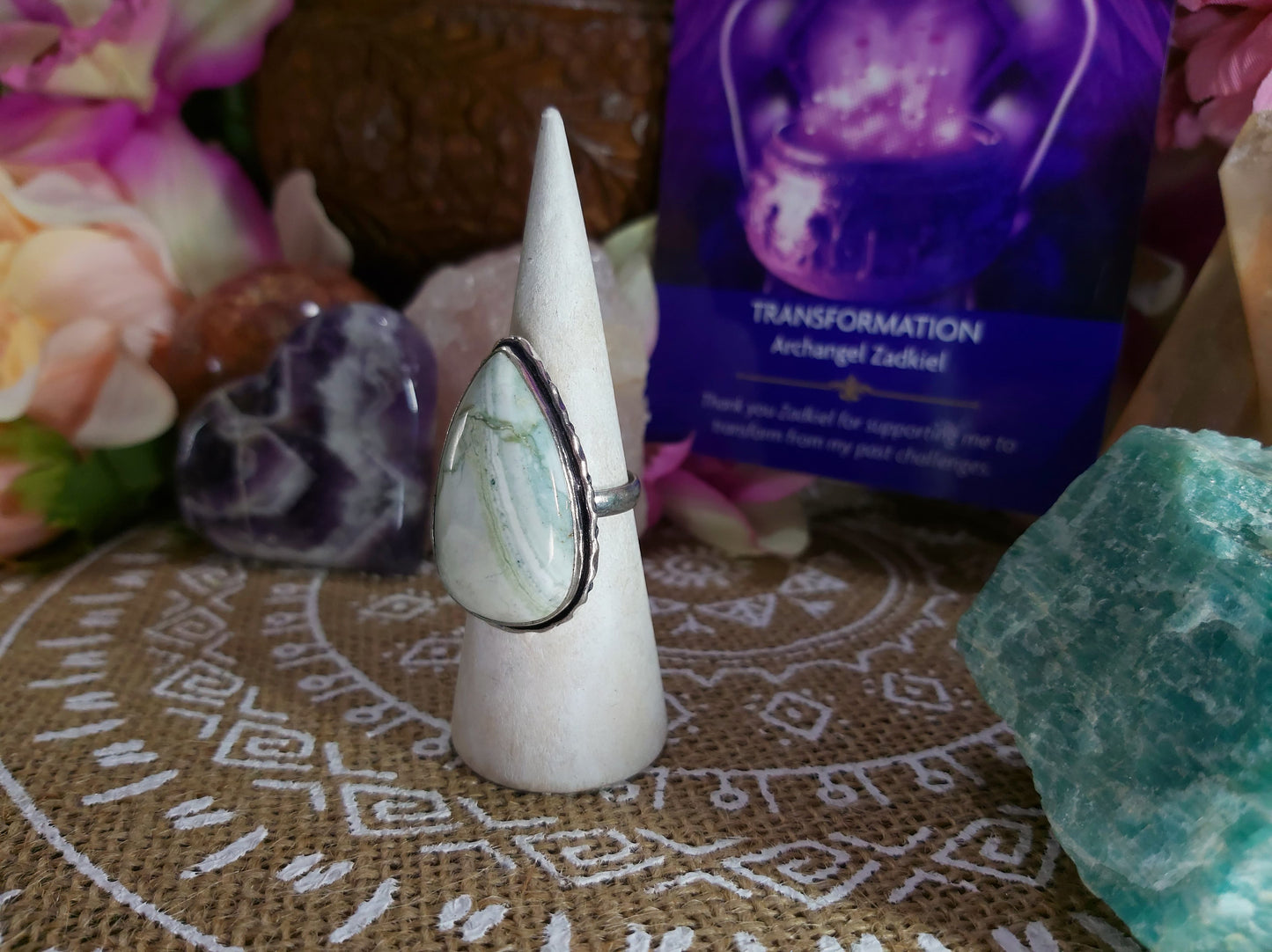 Agate Well Being & Balance Ring Size US 9 (E359)