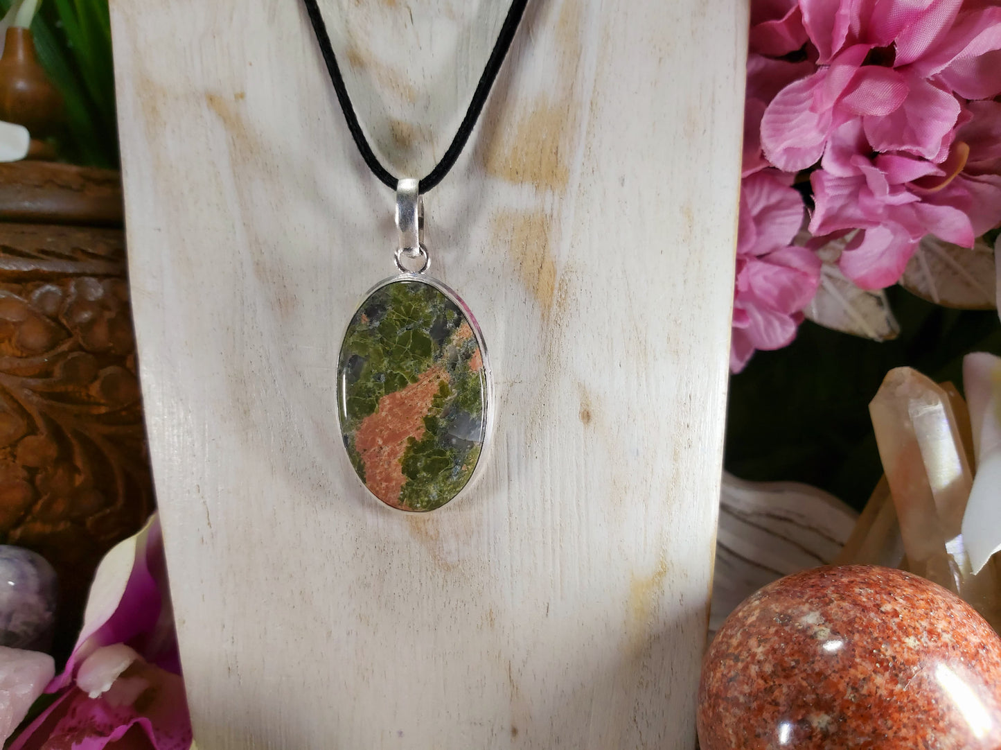Unakite Emotional Release Pendant (E404)