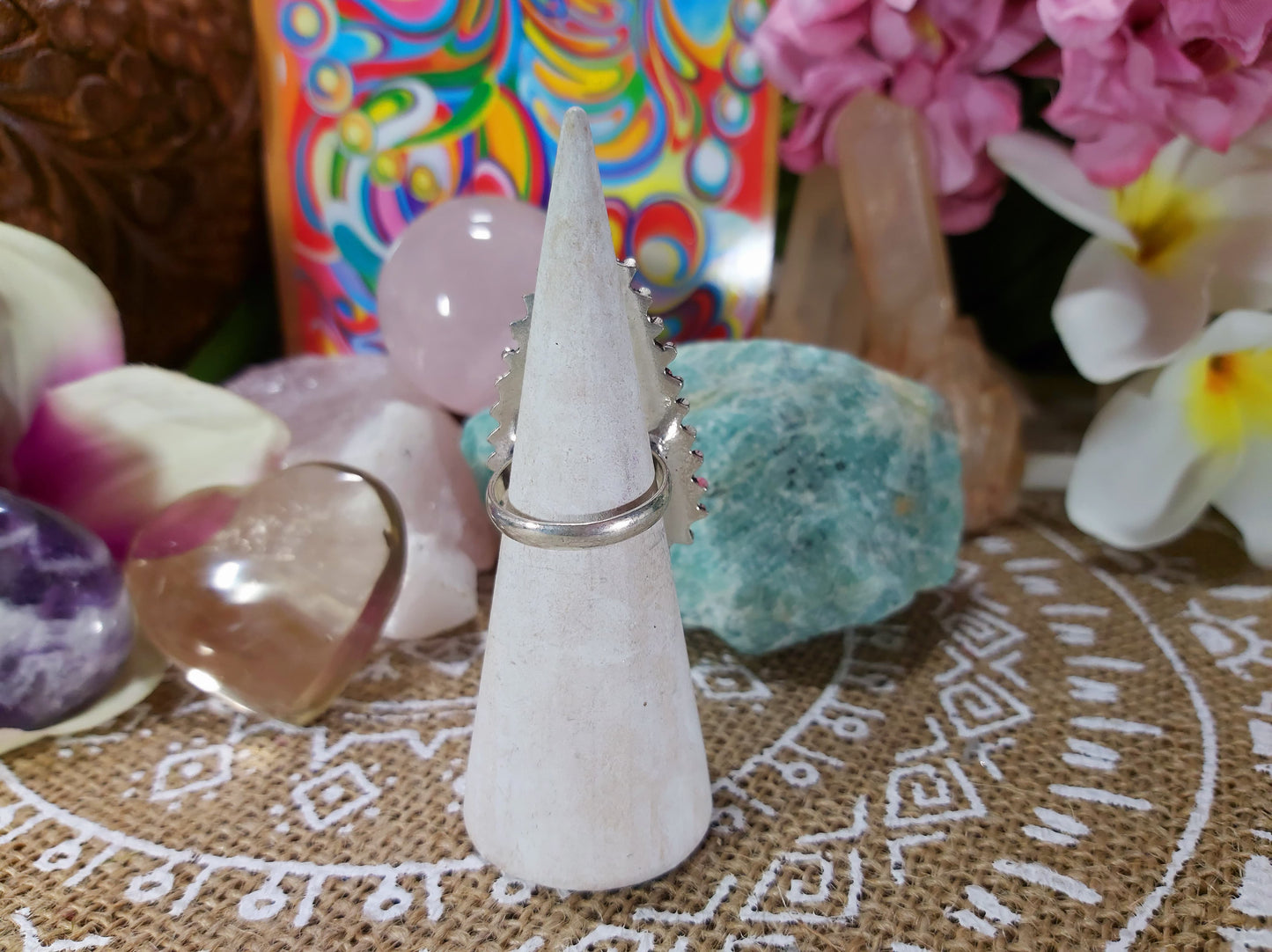 Charoite Spiritual Path Ring Size US 7 (E454)