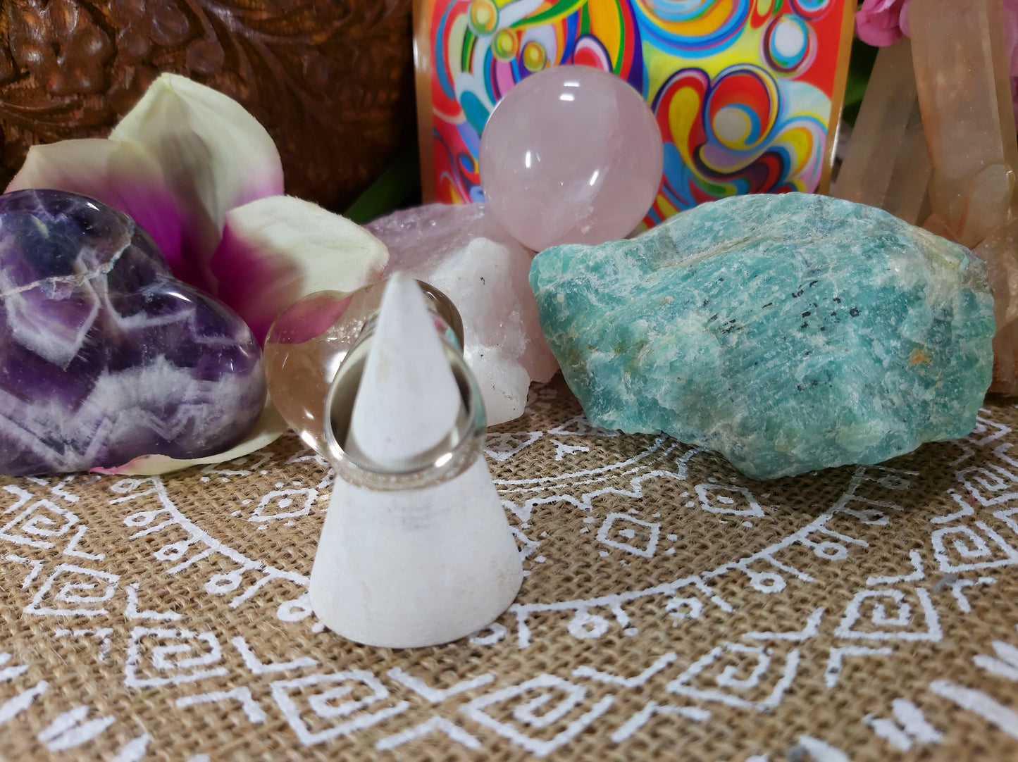 Labradorite Self Confidence Gemstone Ring Size US 6.5 (E464)