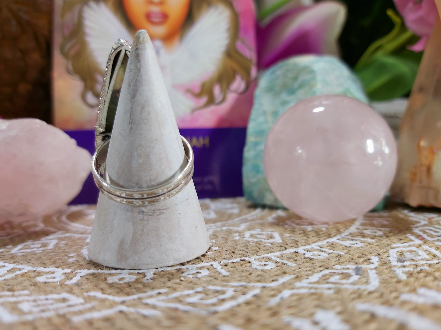 Unakite Emotional Release Ring Size US 8 (E495)