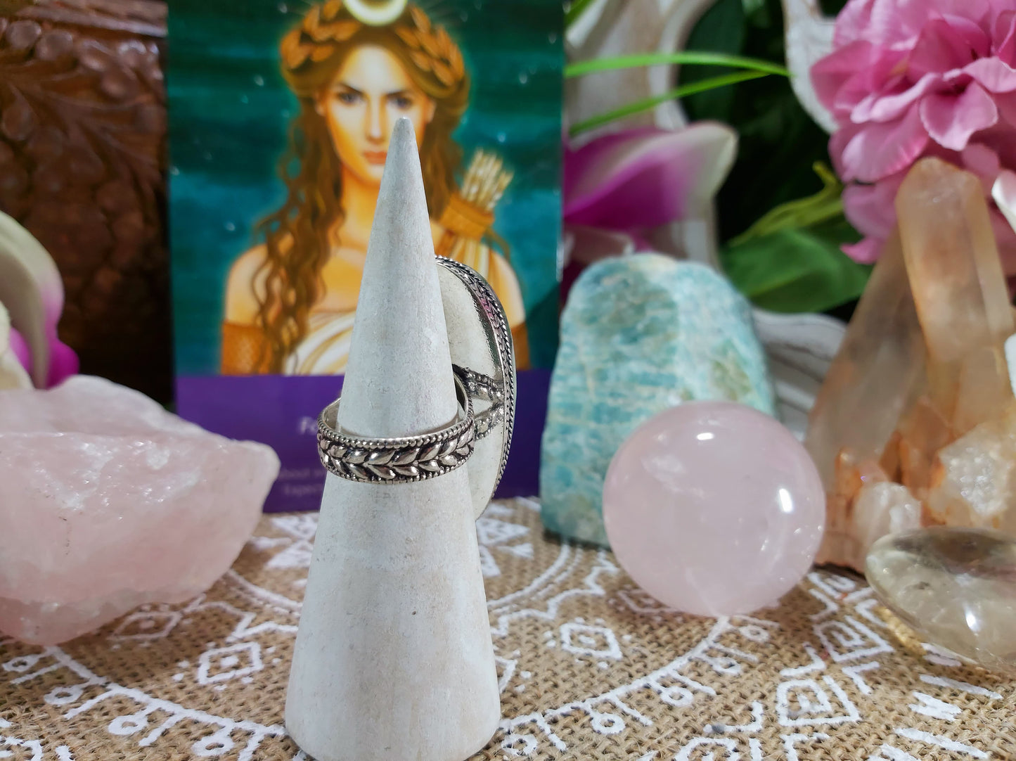 Tiger Eye Will Power Gemstone Ring Size US 8 (E499)