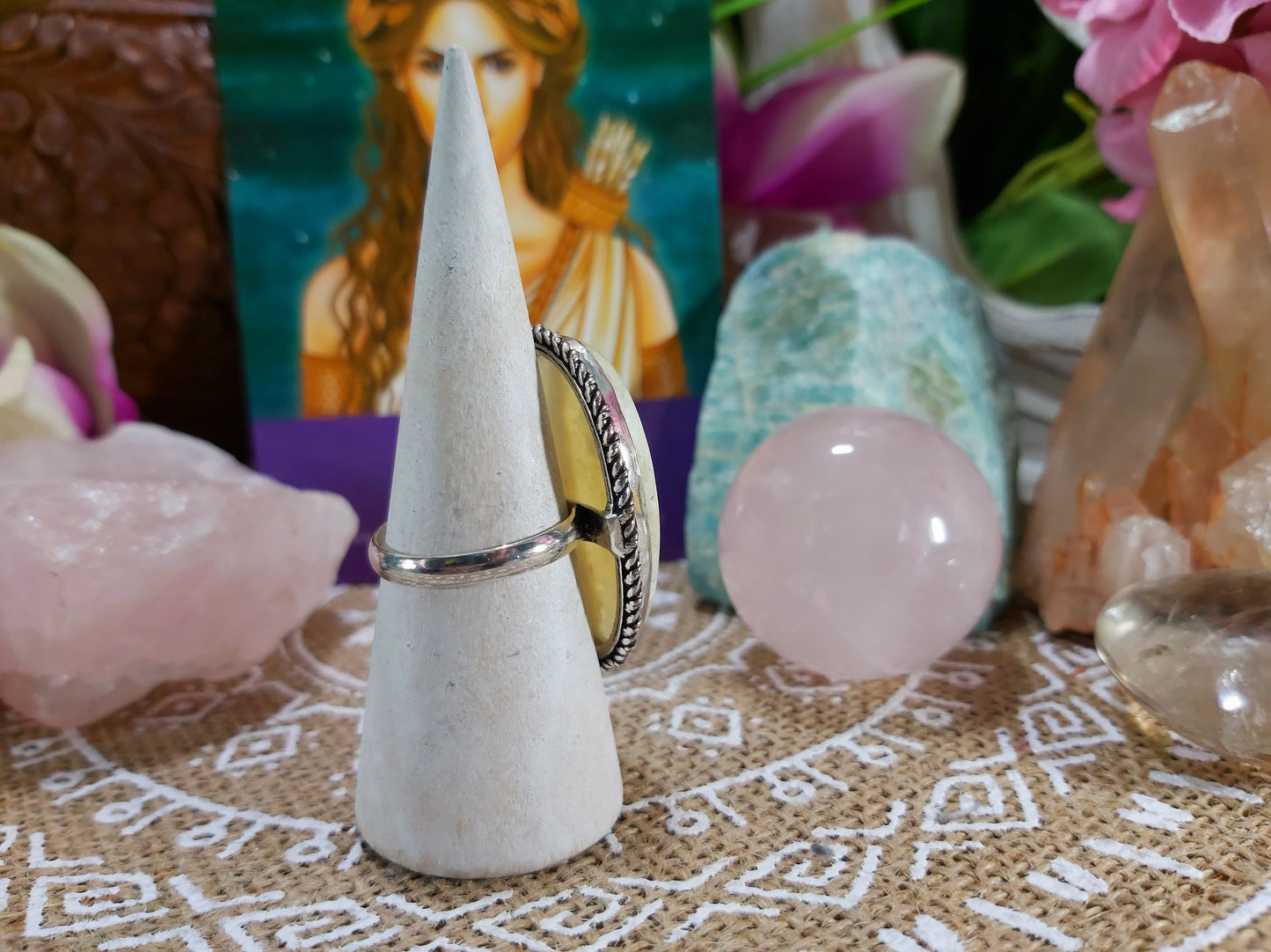 Agate Wellbeing Ring Size US 10.5 (E505)