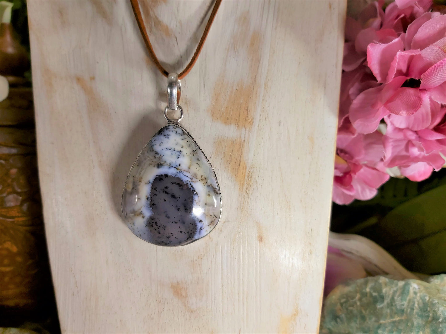 Dendritic Opal Hope to Life Pendant (E534)