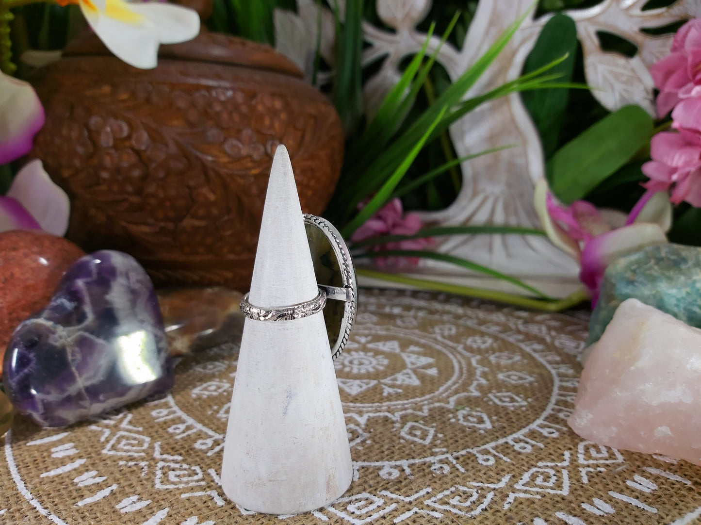 Labradorite Inner Spirit Gemstone Ring Size US 7 (E577)