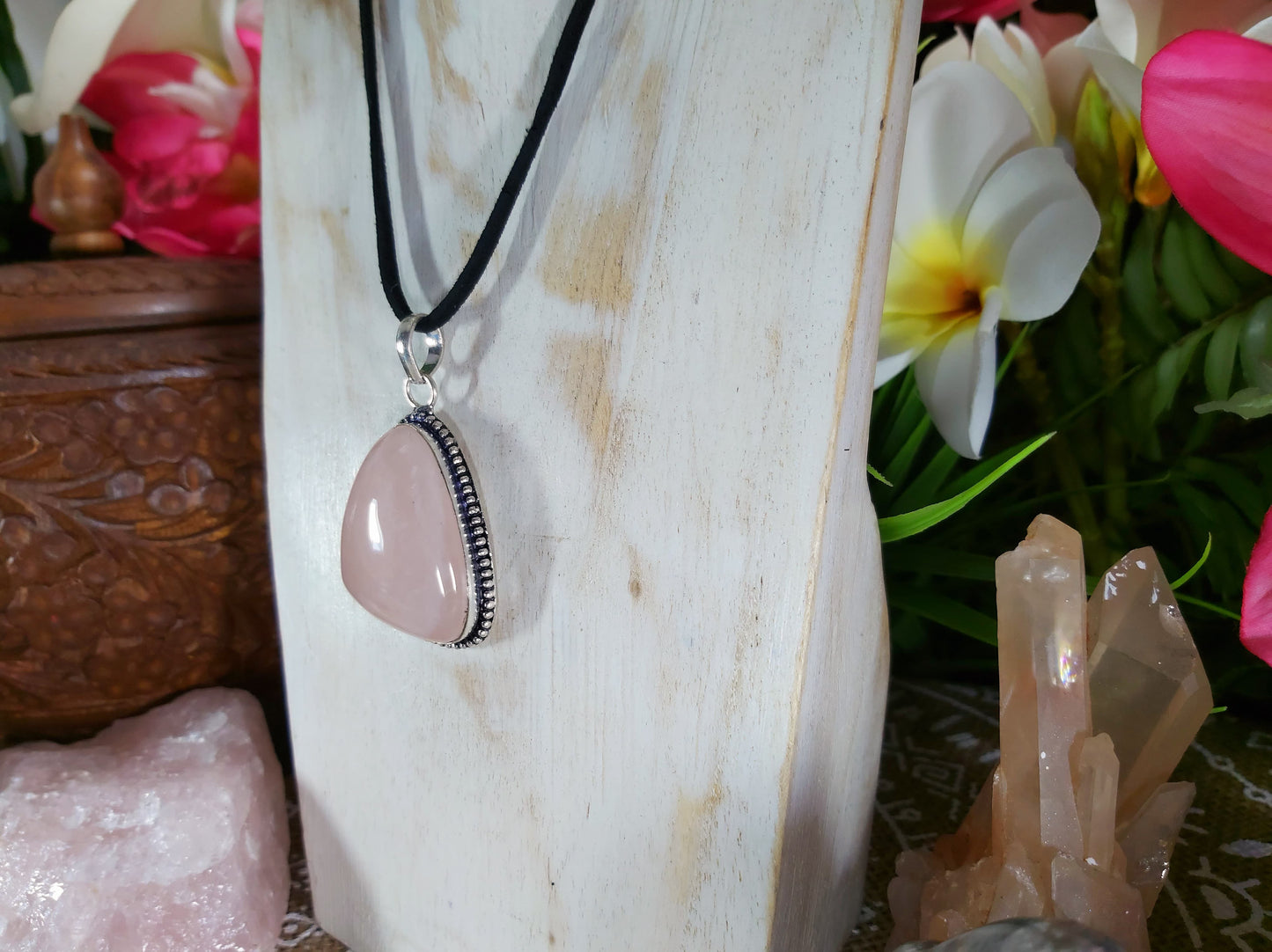 Rose Quartz Self Love Pendant (E649)