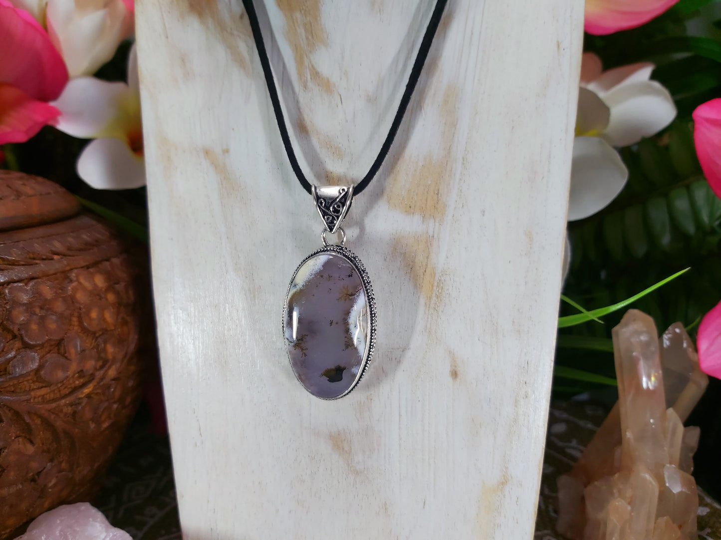 Dendritic Opal Hope Pendant (E657)