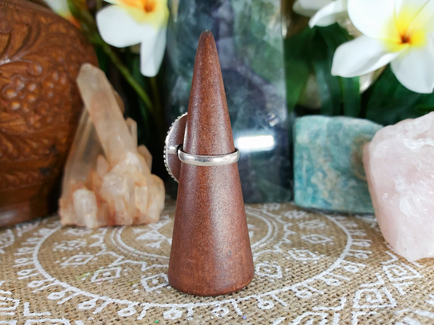 Labradorite Inner Spirit Gemstone Ring Size US 8 (E756)