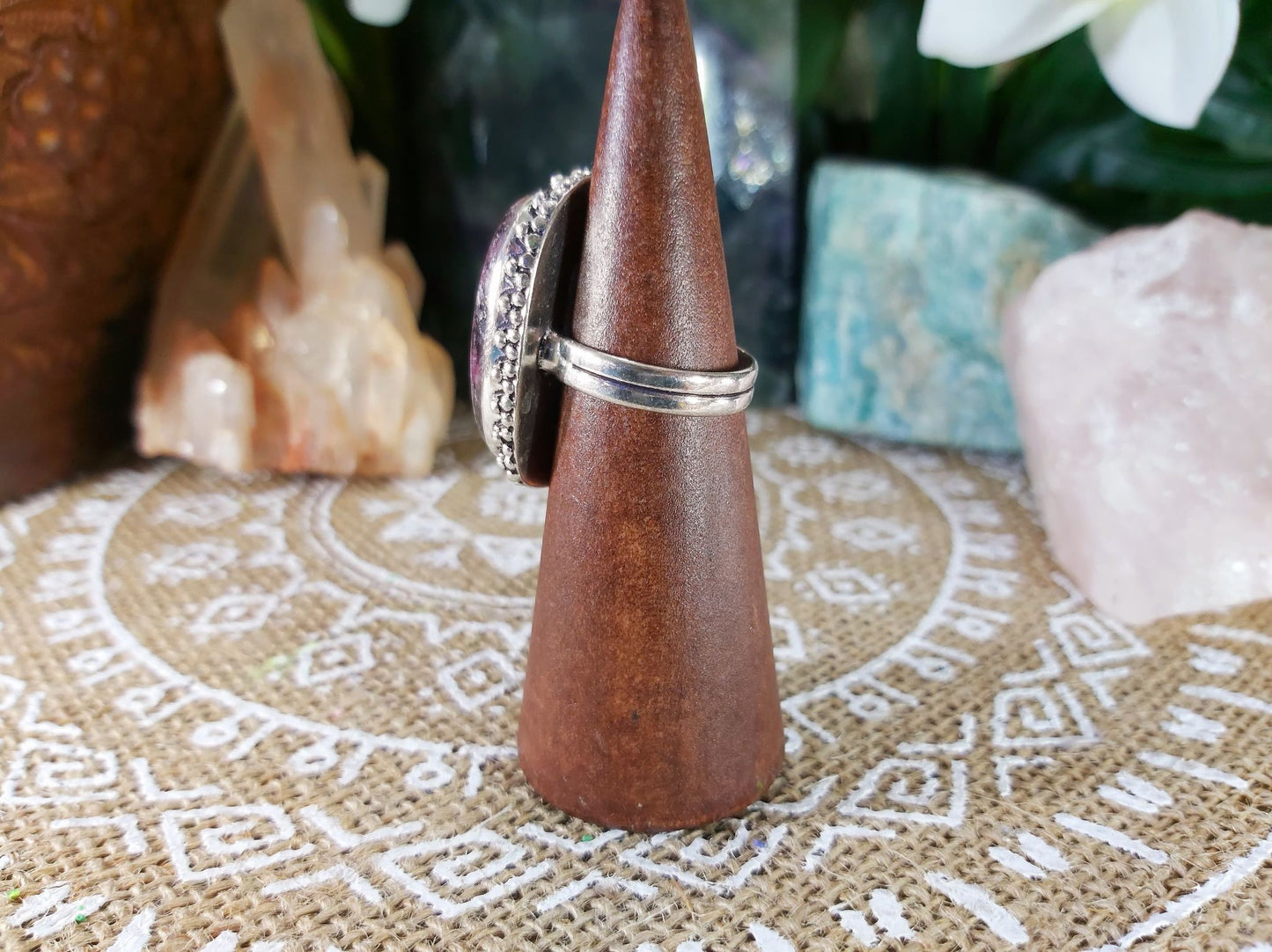 Rhodonite Self-Worth Ring Size US 8 (E790)