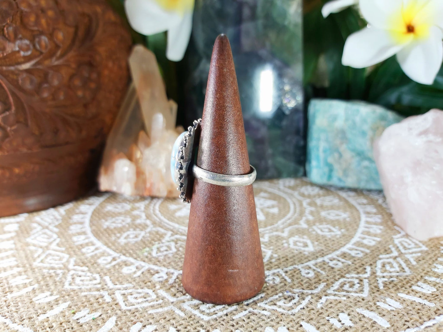 Larimar Emotional Healing Ring Size US 9 (E804)