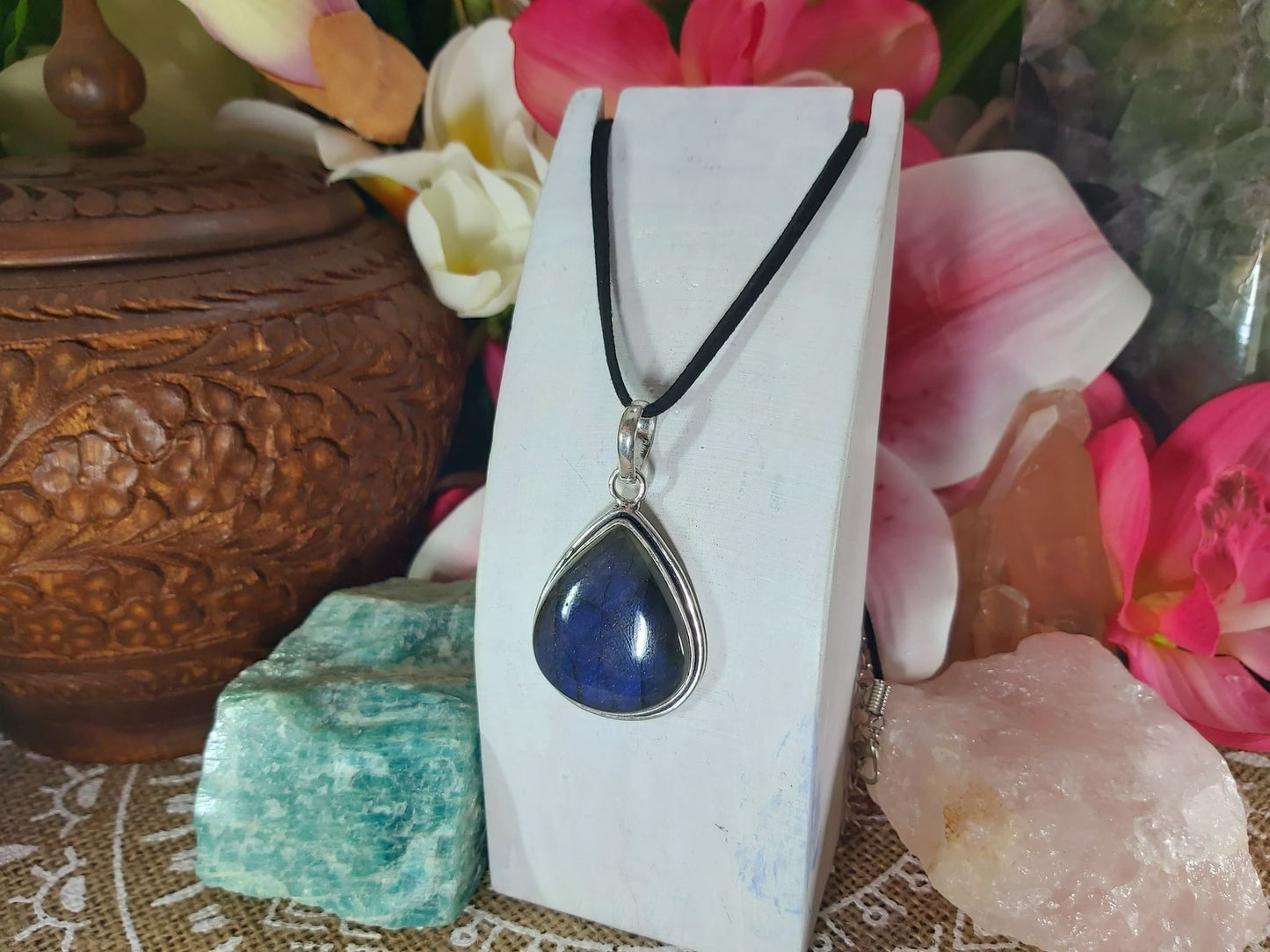Labradorite Psychic Protection Pendant (E892)