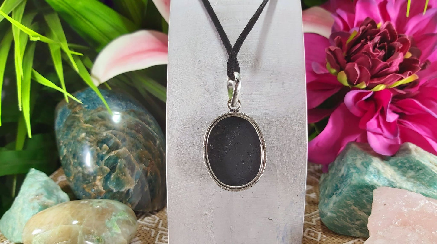 Black Tourmaline Psychic Protection Pendant (E1009)