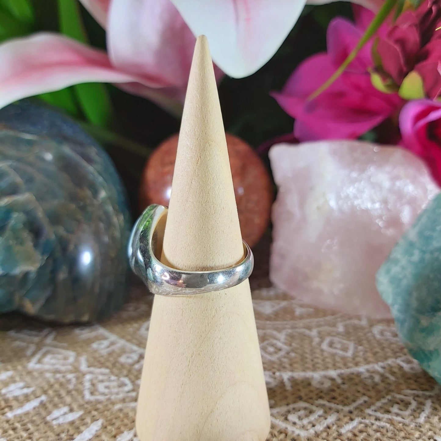 Larimar Emotional Healing Ring Size US 8.5 (E1046)