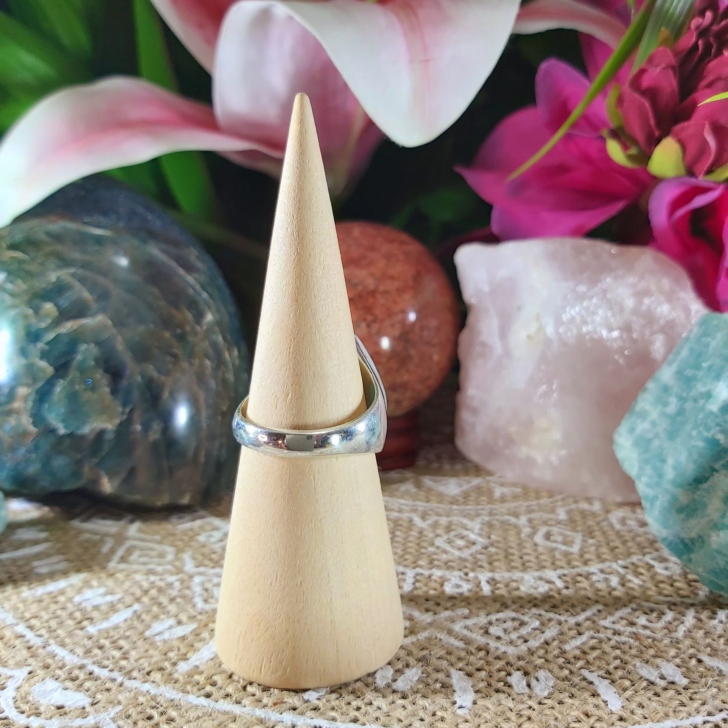 Larimar Emotional Healing Ring Size US 9 (E1051)