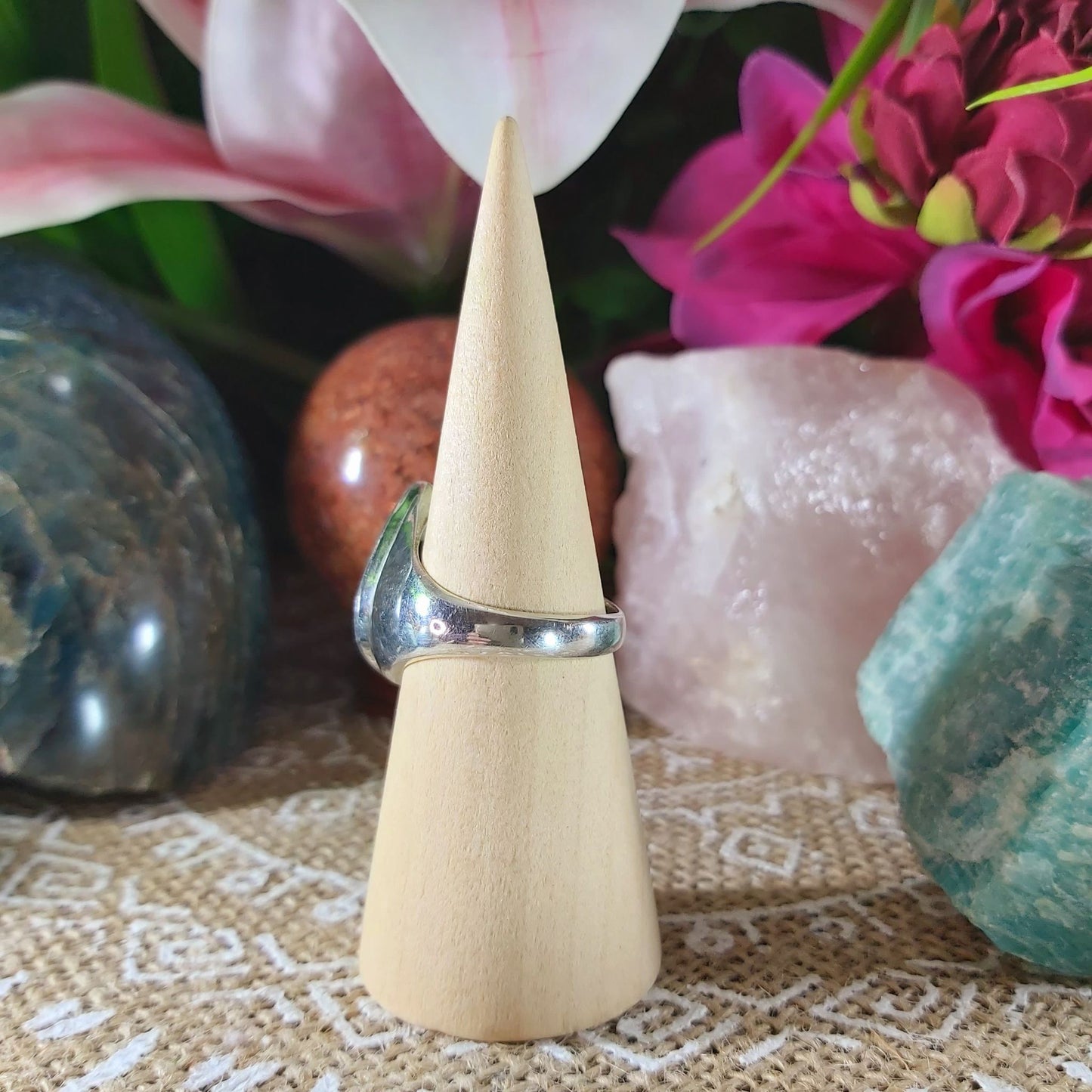 Larimar Emotional Healing Ring Size US 9 (E1053)