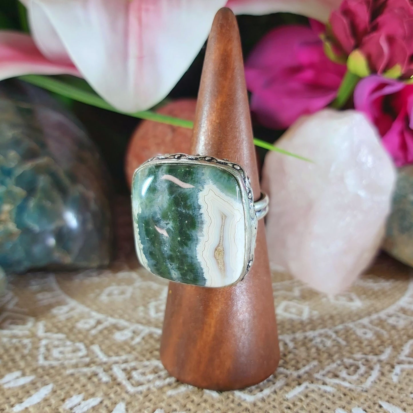 Agate Physical Well Being & Balance Ring US 9.5 (E1232)