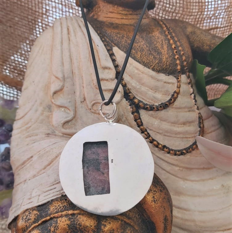 Rhodonite Self Worth Gemstone Pendant (E2104)