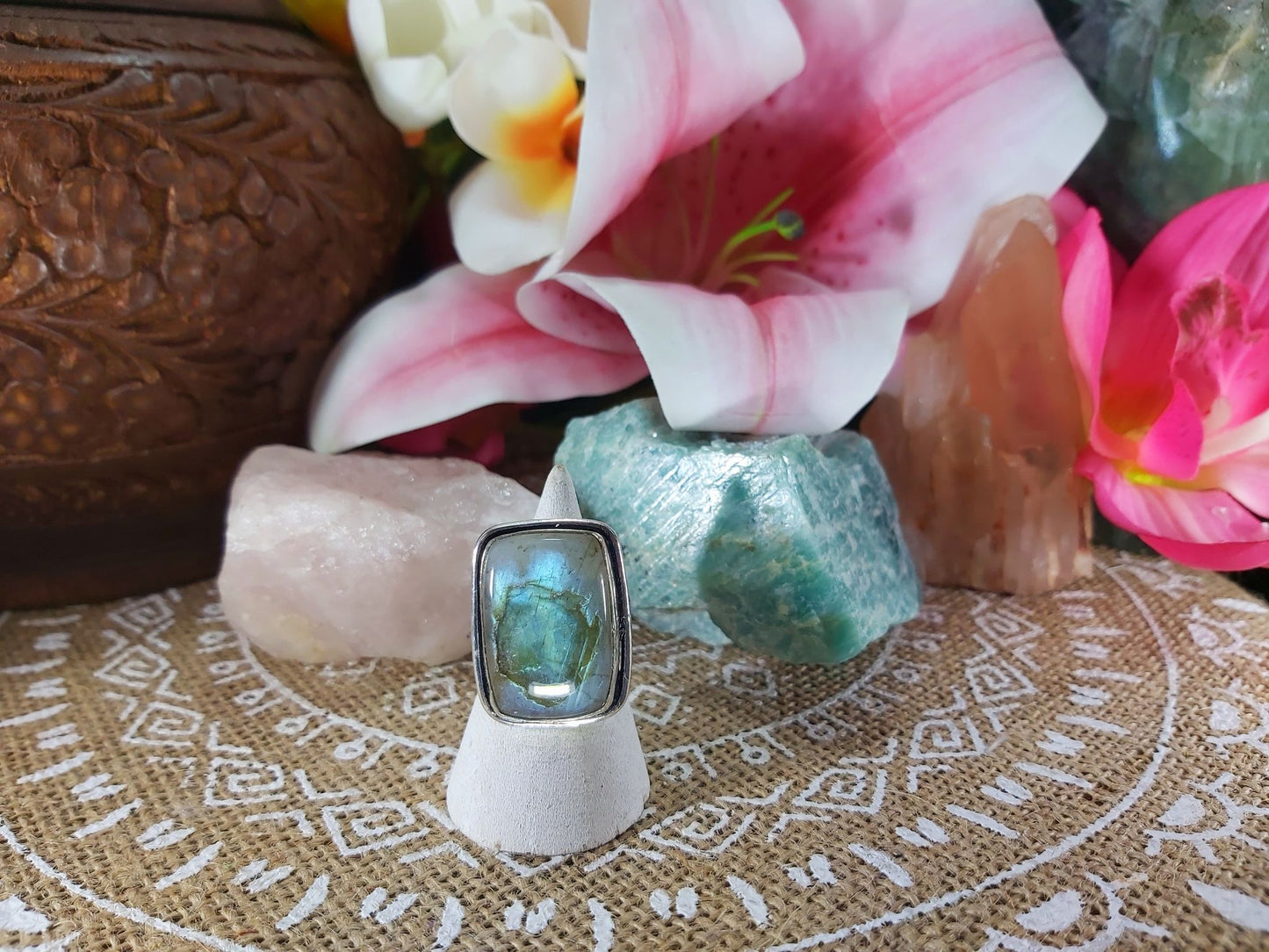 Labradorite Inner Spirit Gemstone Ring Size US 6 (937)