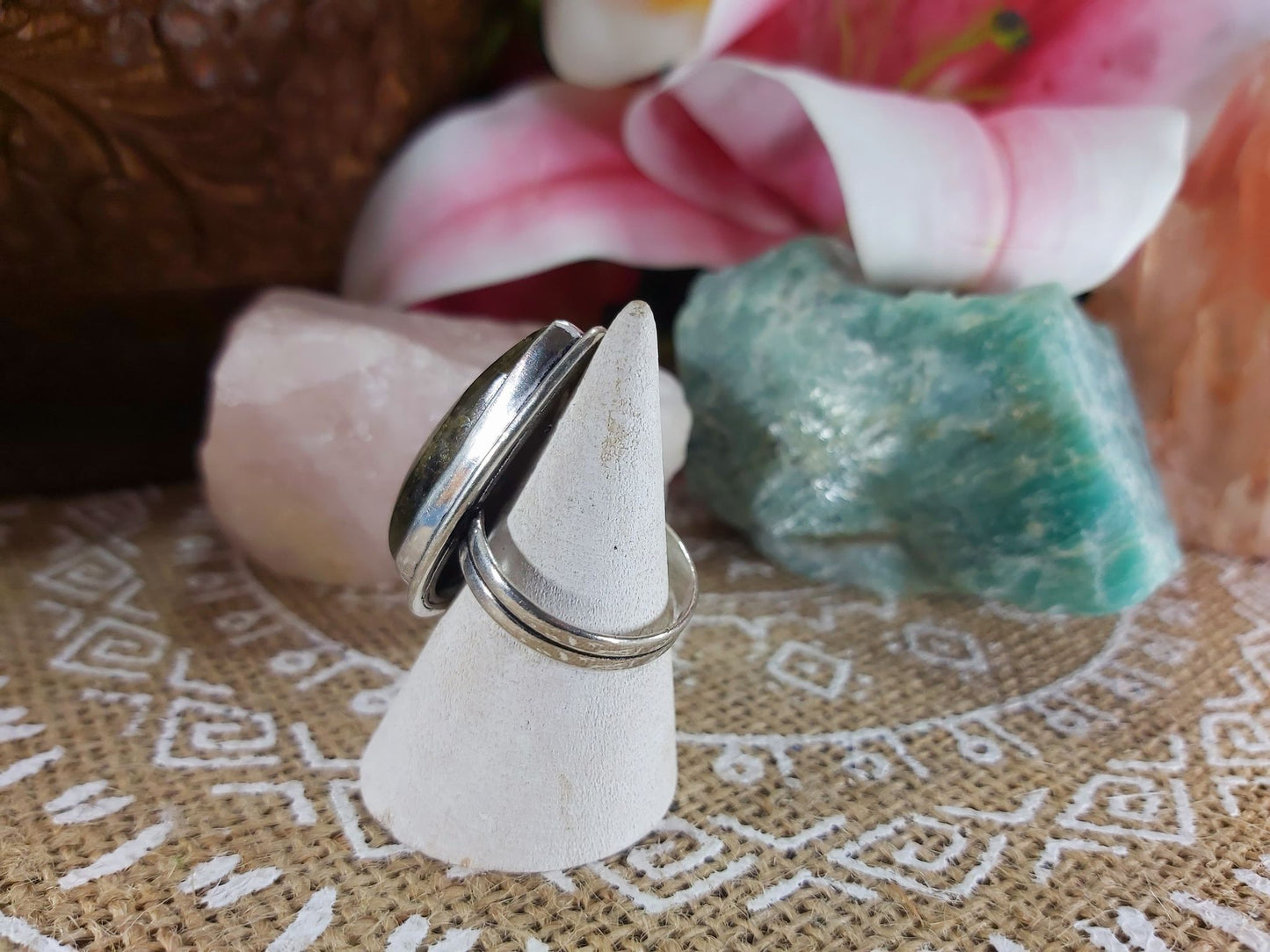 Labradorite Inner Spirit Gemstone Ring Size US 9 (E945)