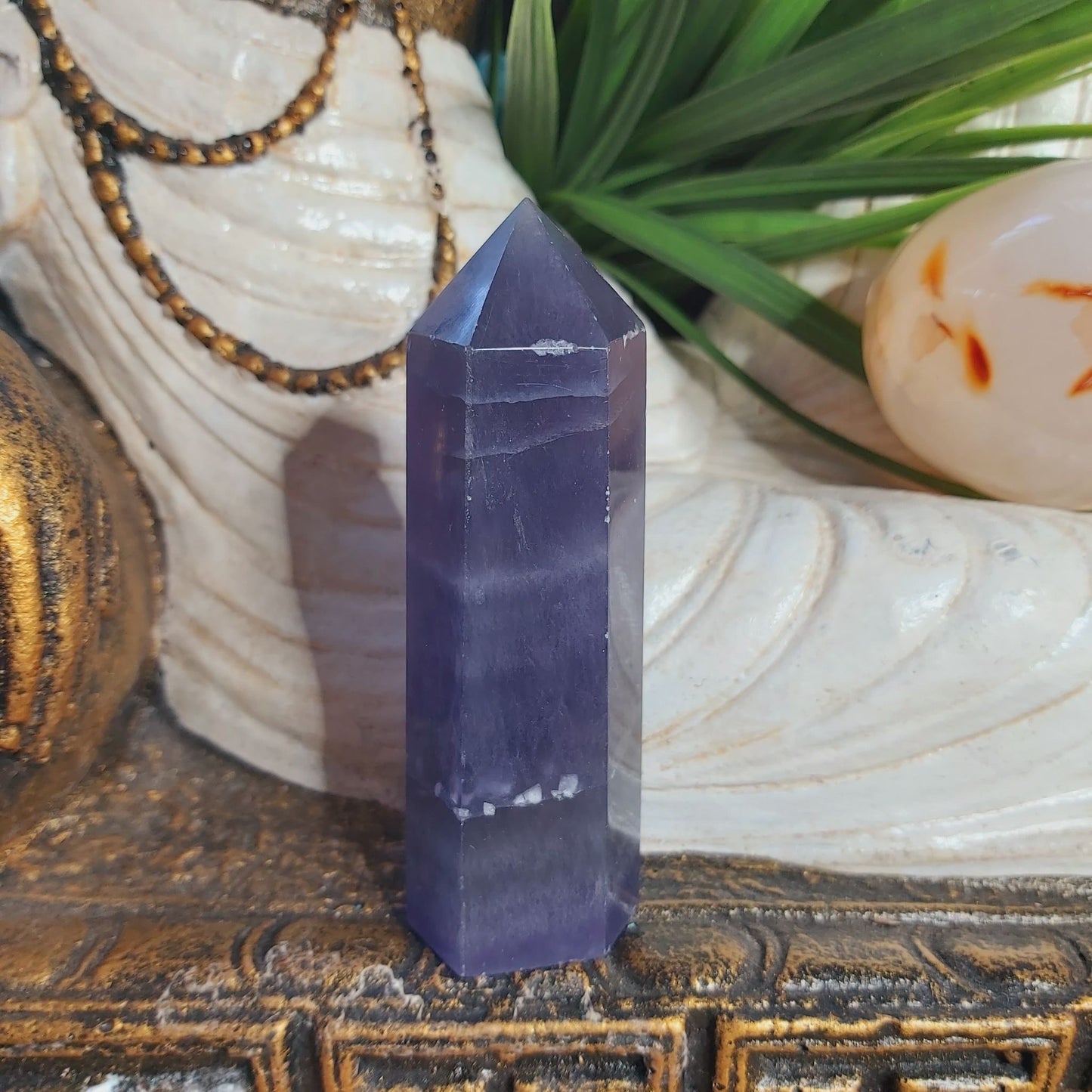 Fluorite Tower Crystal Gemstone 135 gms (GEM100)