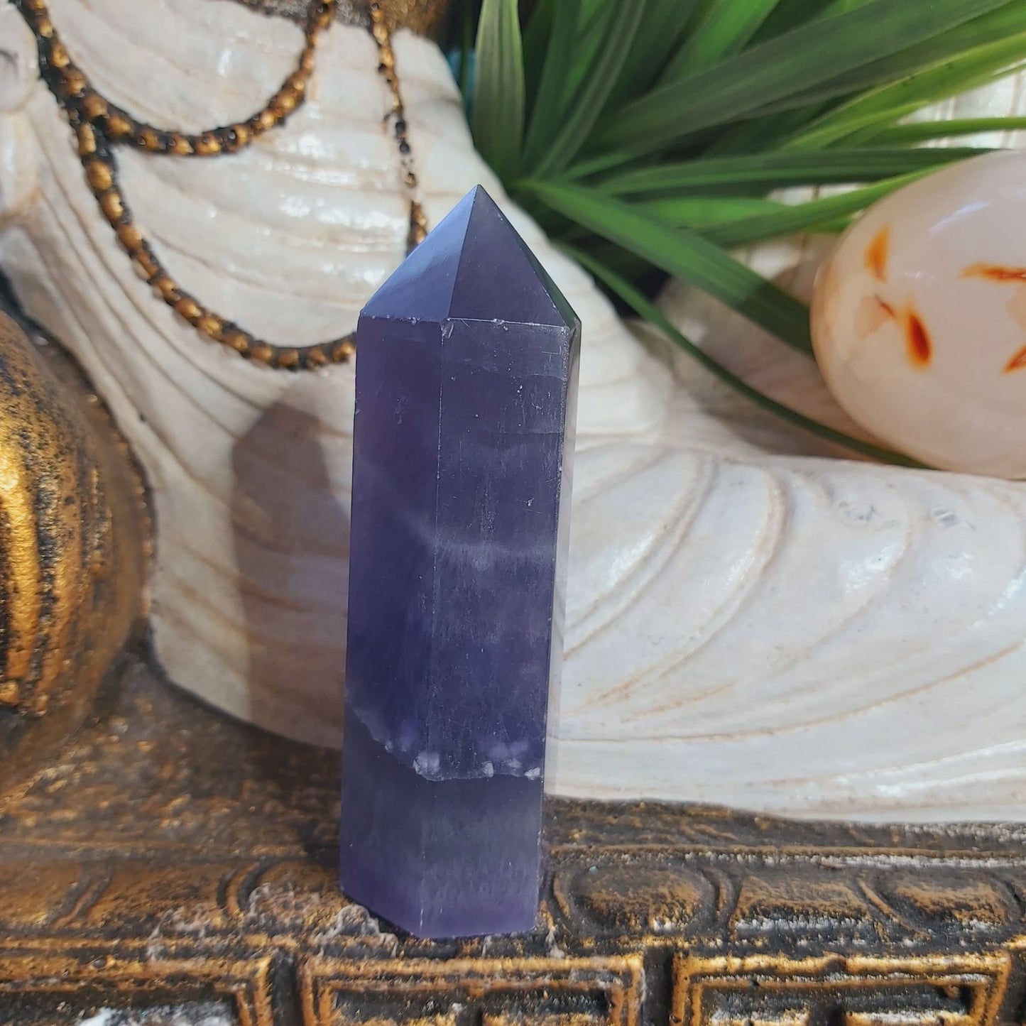 Fluorite Tower Crystal Gemstone 135 gms (GEM100)