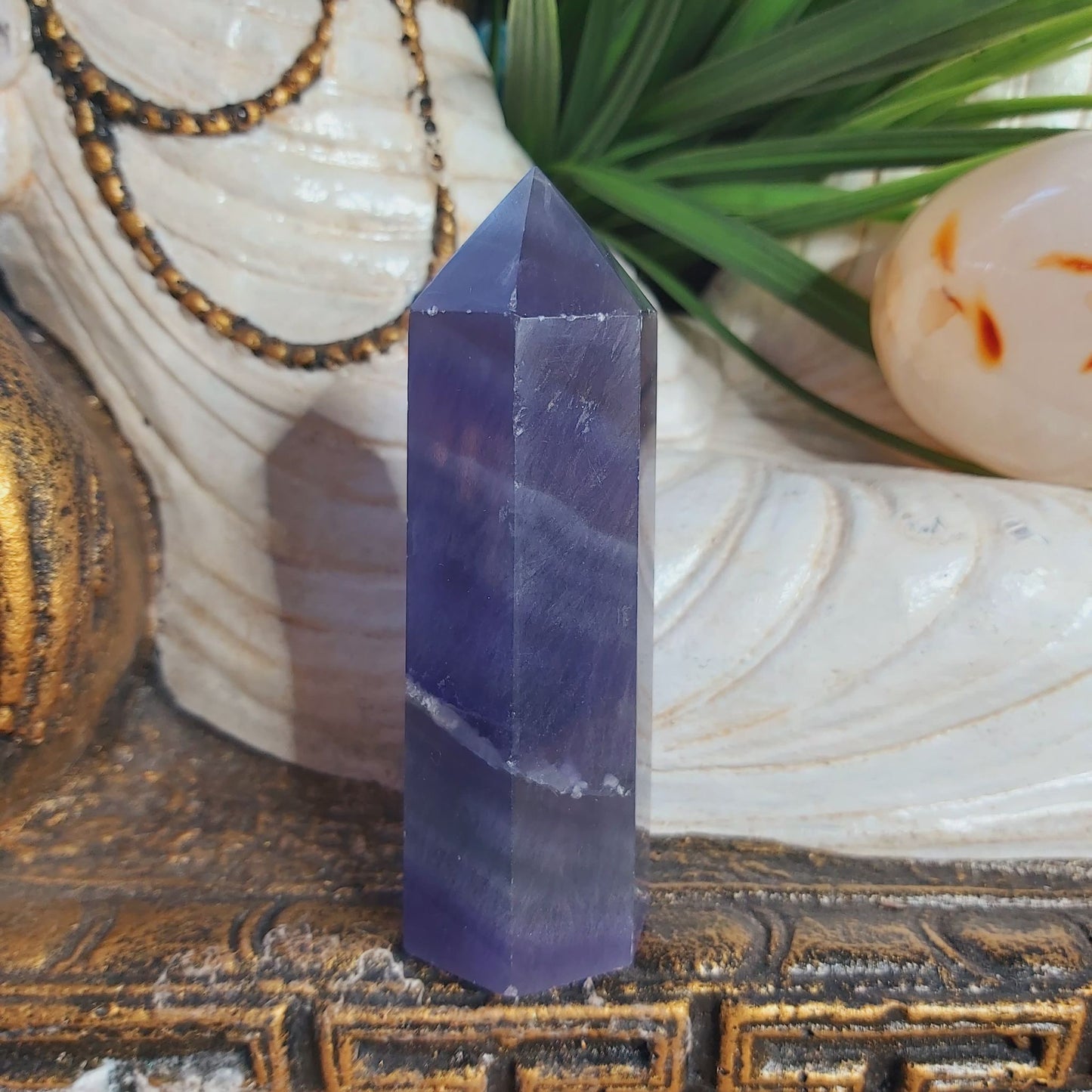 Fluorite Tower Crystal Gemstone 135 gms (GEM100)