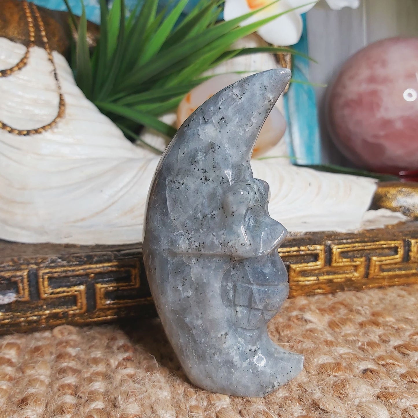 Labradorite Hand Carved Crystal 207 gms (GEM126)