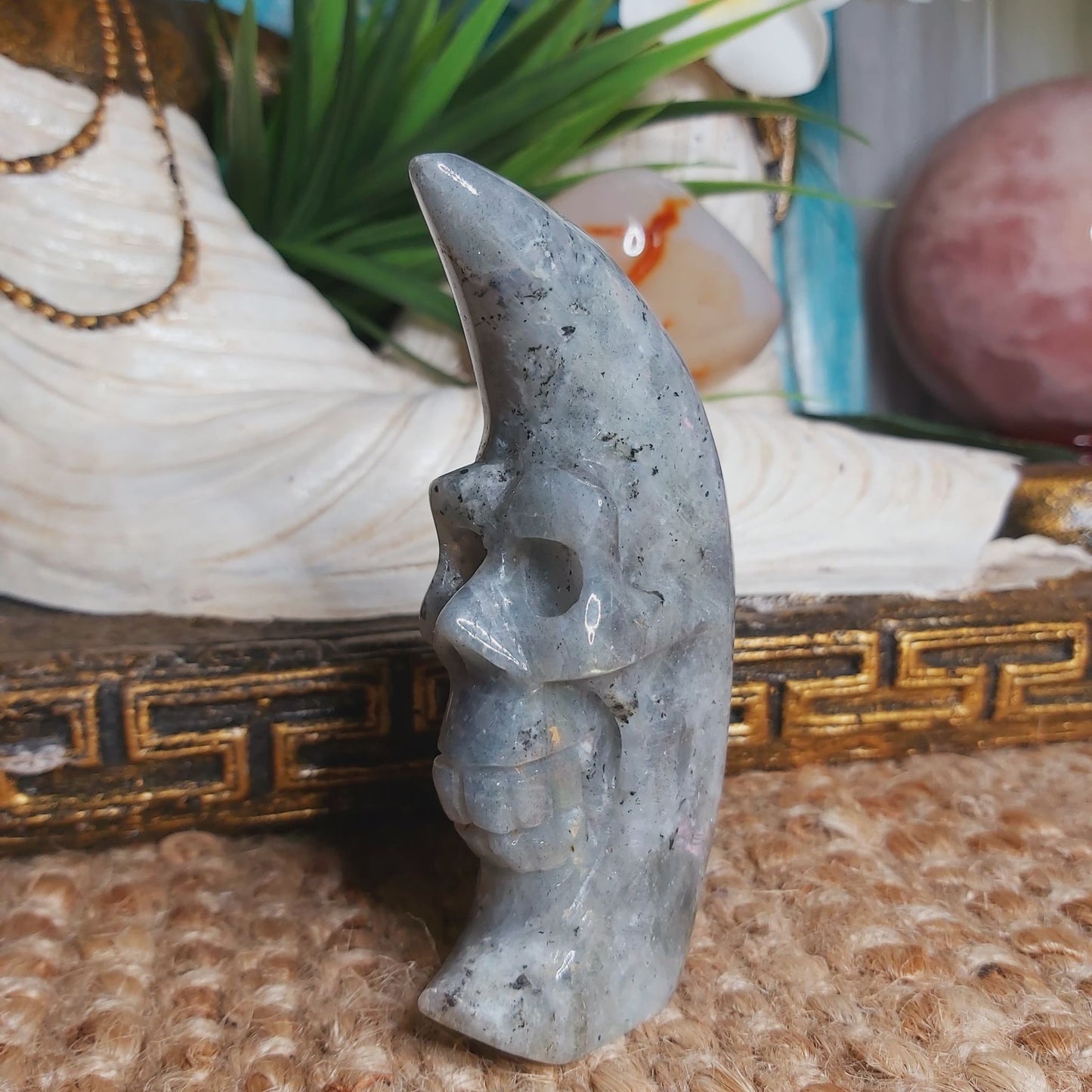 Labradorite Hand Carved Crystal 207 gms (GEM126)