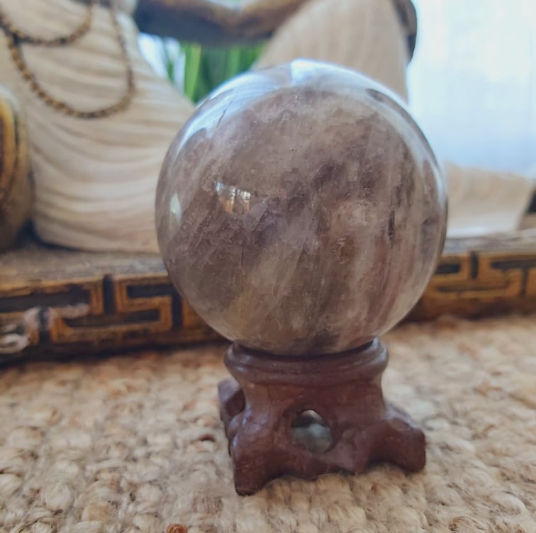 Black Moonstone Spiritual Wisdom Gemstone 385 gms (GEM225)