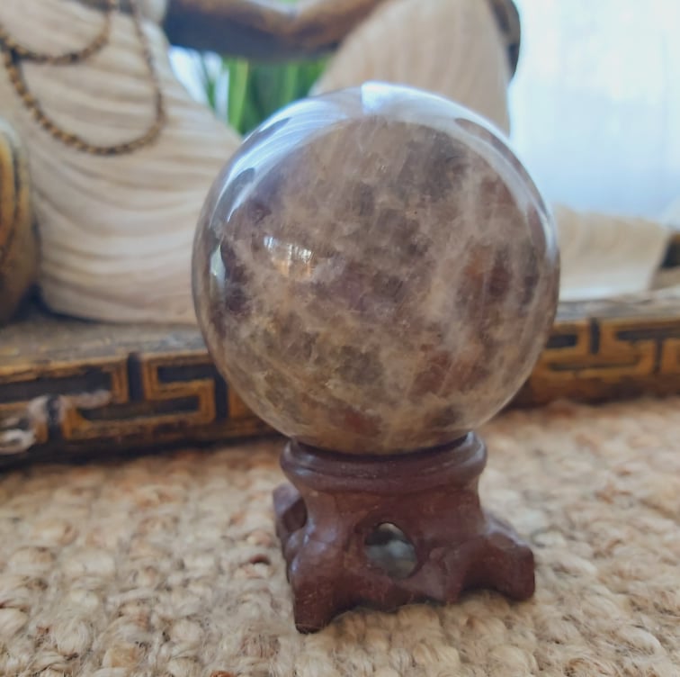 Black Moonstone Spiritual Wisdom Gemstone 385 gms (GEM225)