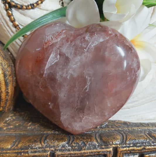 Fire Quartz Heart Crystal 437 gms (GEM236)