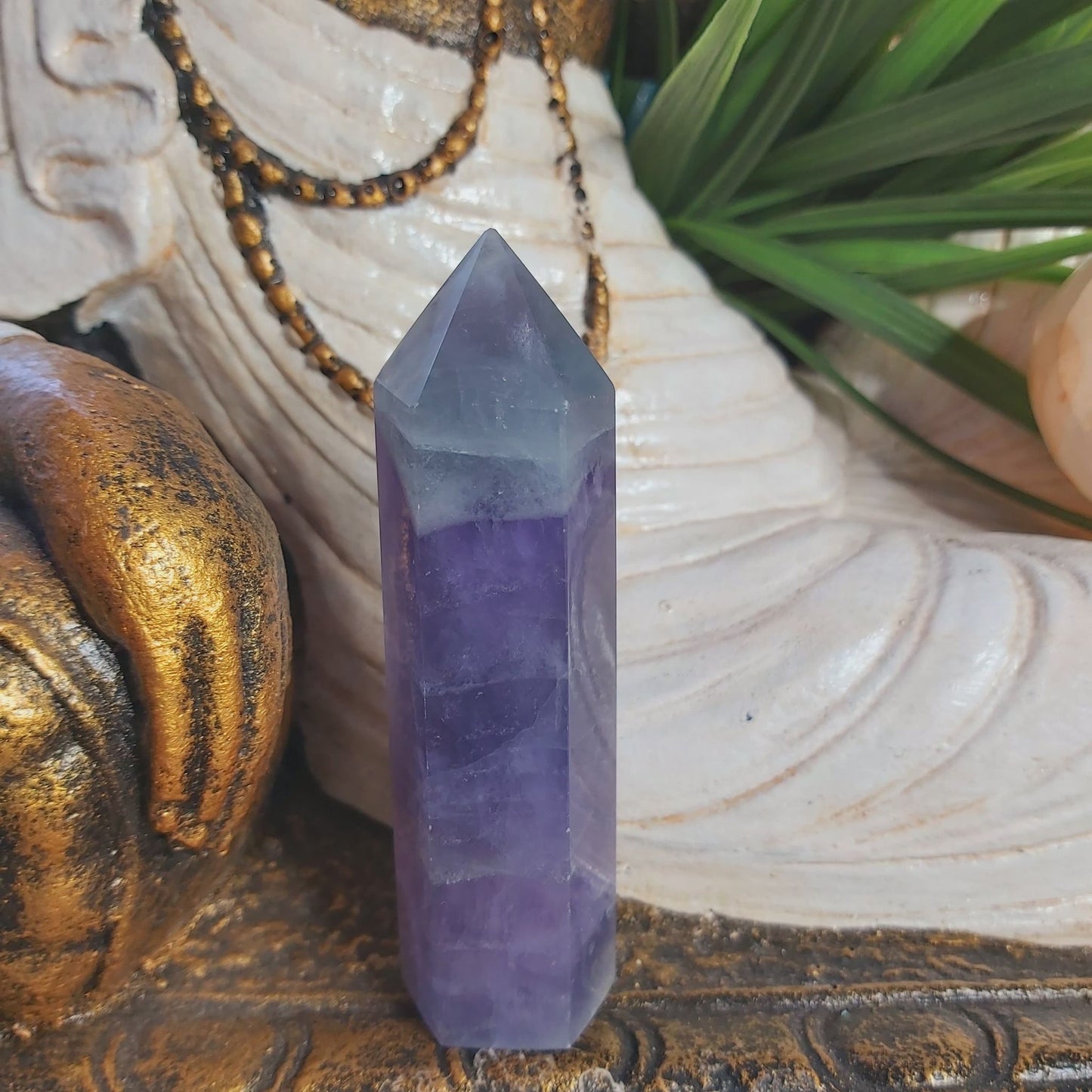 Fluorite Tower Crystal Gemstone 117 gms (GEM99)