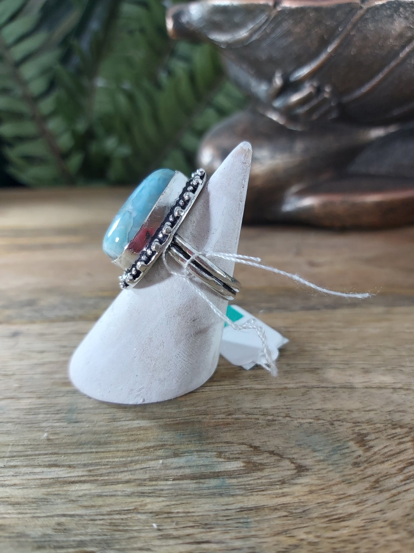 Larimar Emotional Healing Ring Size US 8.5 (RG143)