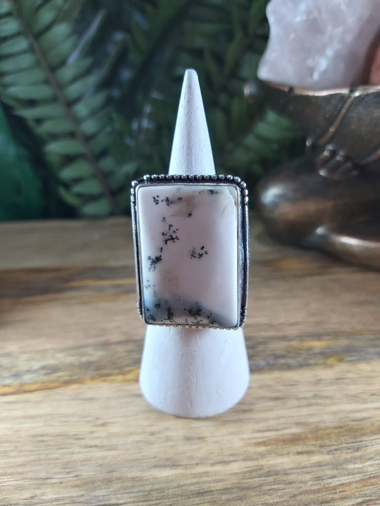 Dendritic Opal True Self Ring Size US 7.5 (RG23)