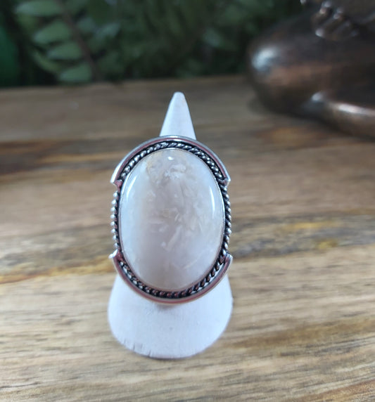 Scolecite Spiritual Transformation Ring Size US 8.5 (RG25)