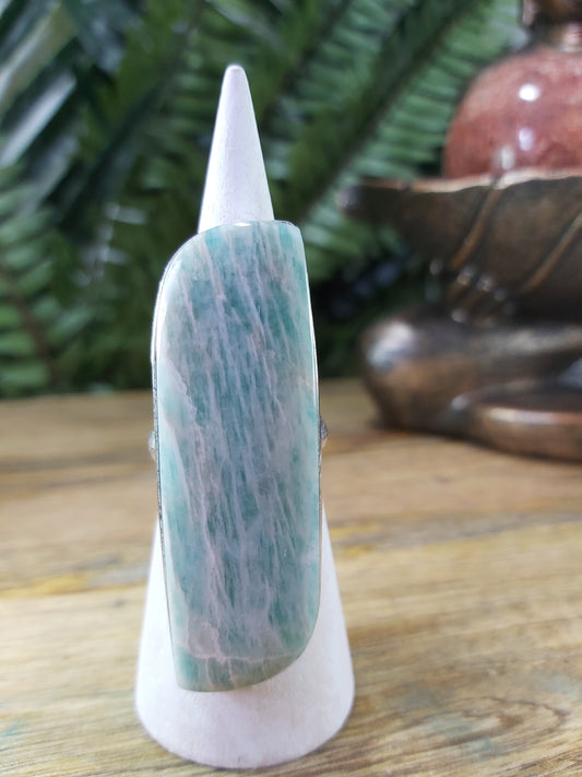 Amazonite Chakra Balancing Ring US 9 (RG84)