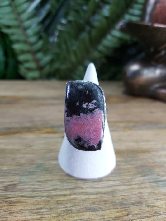 Rhodonite Love Ring Size US 8.5 (RG96)