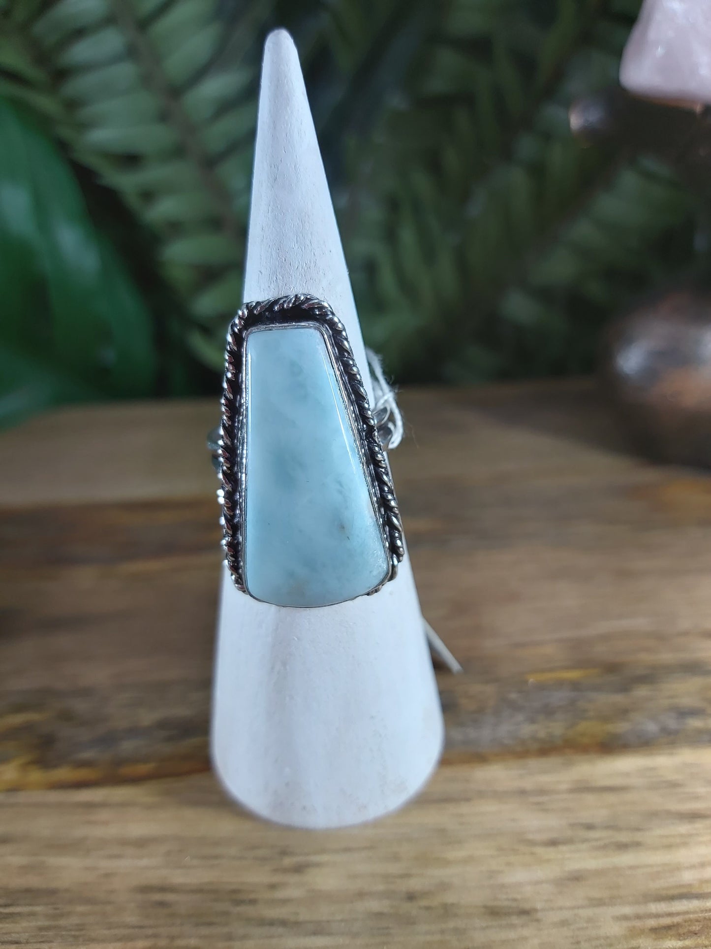 Larimar Angelic Energy Ring Size US 7.5 (RG4)