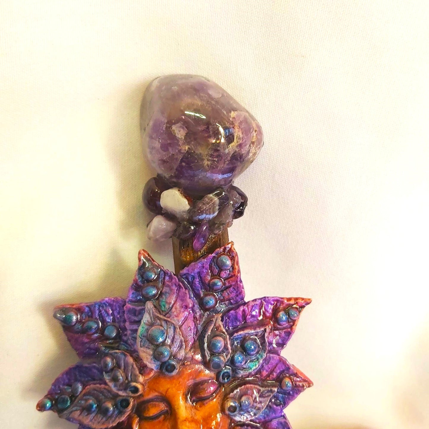 Handmade Willa Amethyst Gemstone Crystal Healing Wand (#192)