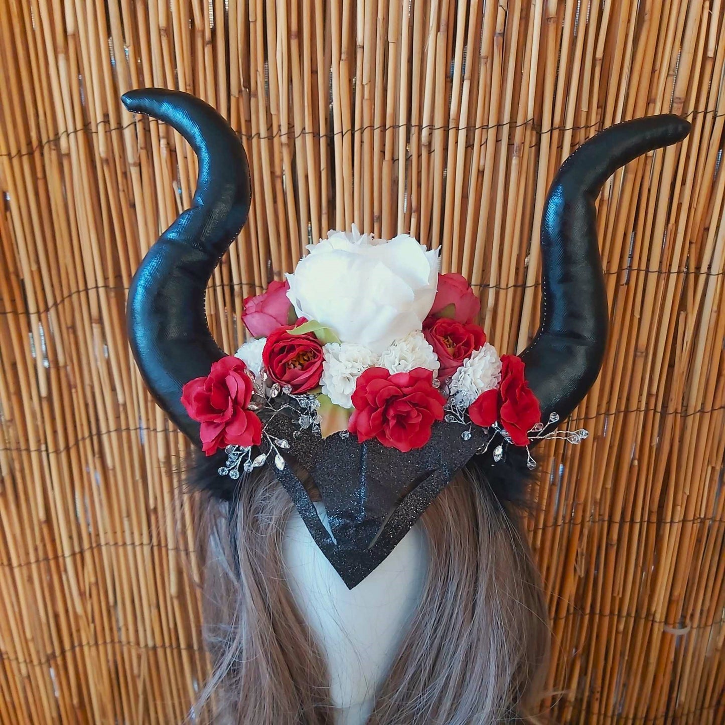 Luxury Handmade Red Flower Headband/Headpiece